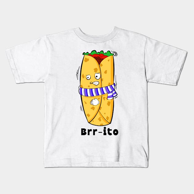 Brr-ito Kids T-Shirt by Art by Nabes